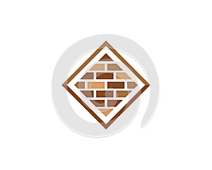 Brick wall icon vector