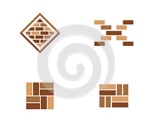 Brick wall icon vector