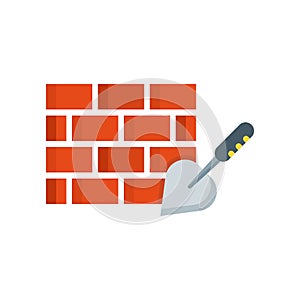 Brick wall icon vector sign and symbol isolated on white background, Brick wall logo concept