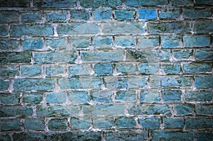 Brick wall with light blue shades seamless pattern
