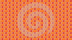 Brick wall masonry seamless pattern. Brown decorative brickwork repeating texture. Bricks rural background. Vector