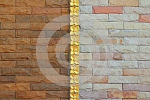 Brick wall mixed pattern