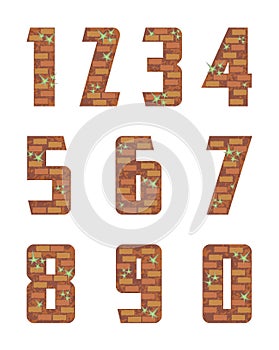 Brick wall numeral