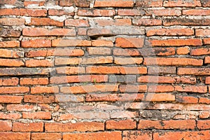 Brick wall from old temple