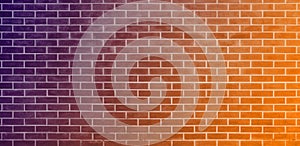 Brick wall, Orange purple bricks wall texture background for graphic design