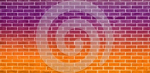 Brick wall, Orange purple bricks wall texture background for graphic design