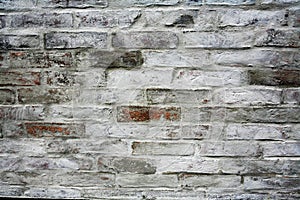 Brick wall, painted