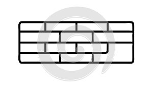 Brick Wall Pattern Icon. Construction, Foundation, Building Material, vector design Generative AI