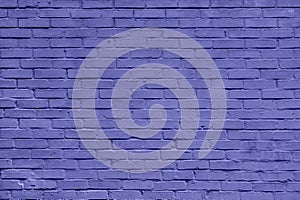 Brick wall of purple or violet masonry. Wall with small Bricks. Modern wallpaper design for web or graphic art projects