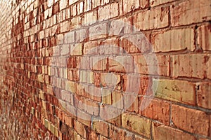 Brick wall receding photo