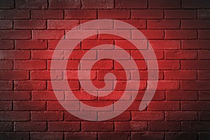 Brick wall on a red background