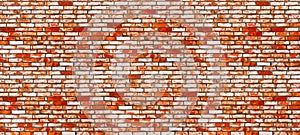 Brick wall with red brick, red brick background