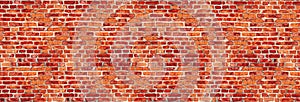 Brick wall with red brick, red brick background