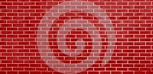 Brick wall, red bricks wall texture background for graphic design