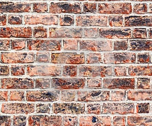 Brick wall. Red texture.