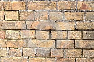 Brick wall requiring maintainence