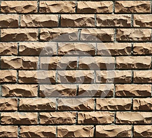 Brick wall with rough texture