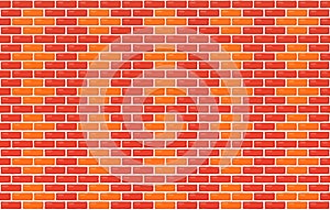 Brick wall seamless pattern. Brown decorative brickwork repeating texture. Bricks masonry background. Vector