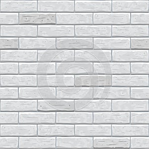 Brick wall seamless pattern gray background.