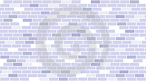 Brick wall seamless pattern. Gray brickwork repeating texture. Bricks masonry background. Vector.