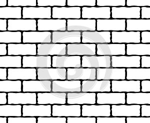 Brick wall seamless pattern. Isolated