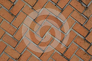 Texture, Brick wall in sight, formed small architectural figures on exterior wall in zoom
