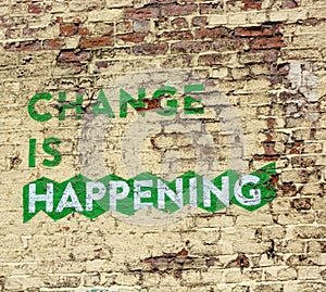 Change is happening photo