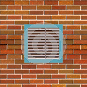 Brick wall with square vent