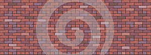 Brick Wall Texture Background. Modern Realistic Different Color Brick Wall Textures. Seamless Pattern in Loft Style. Vector