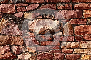 Brick wall texture inside Fatehpur Sikri complex