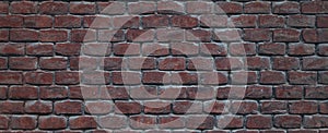 Brick wall textured background old dirty surface panorama format photography