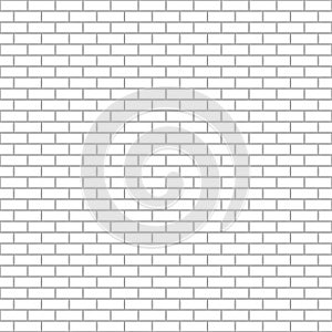 White brick wall seamless pattern, vector bricks texture background