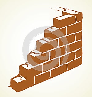 Brick wall. Vector drawing pattern