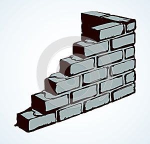 Brick wall. Vector drawing pattern