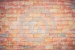 Brick wall. Vintage brickwork masonry background with vignette filter