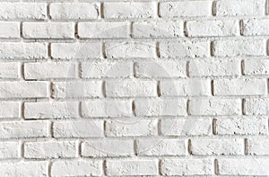 Brick white wall