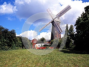 Brick windmill, Woodbridge, Suffolk.