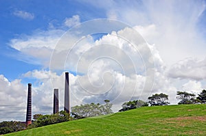 Brick works chimneys at Sydney Park