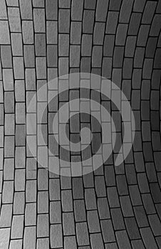 Bricked Concave Surface Black And White Photo For Vertical Background