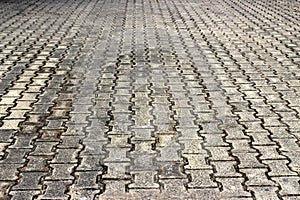 Bricked floor in a rural town