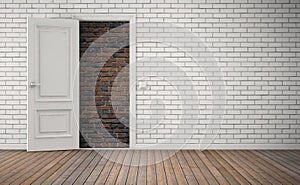 Bricked up door. No way out. 3D rendering