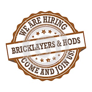 Bricklayers and hod carriers wanted photo