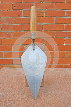 Bricklaying trowel. photo