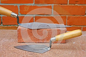 Bricklaying trowels photo