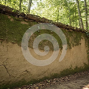 Artistic Brick Wall Illustration with Retro Style