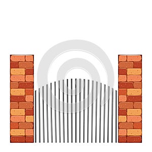 Bricks castle tower, wall stone