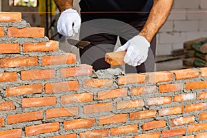 Bricks on construction site