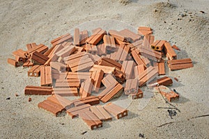 Bricks in construction sites