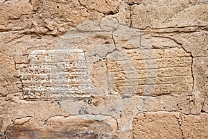 Bricks with cuneiform inscriptions