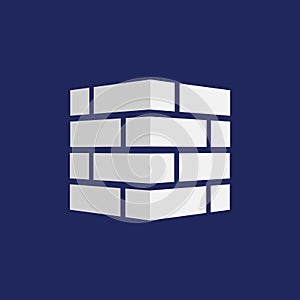 Bricks icon. Bricks logo. isolated on background. Vector illustration.